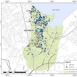 Rotorua geothermal activity map